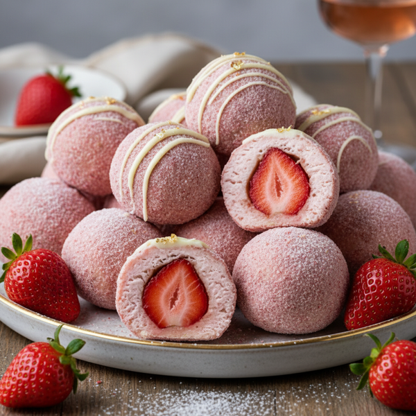 Decadent Strawberry Cream Balls recipe