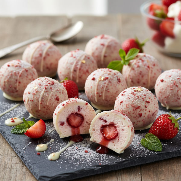 Decadent Strawberry Cream Truffles recipe