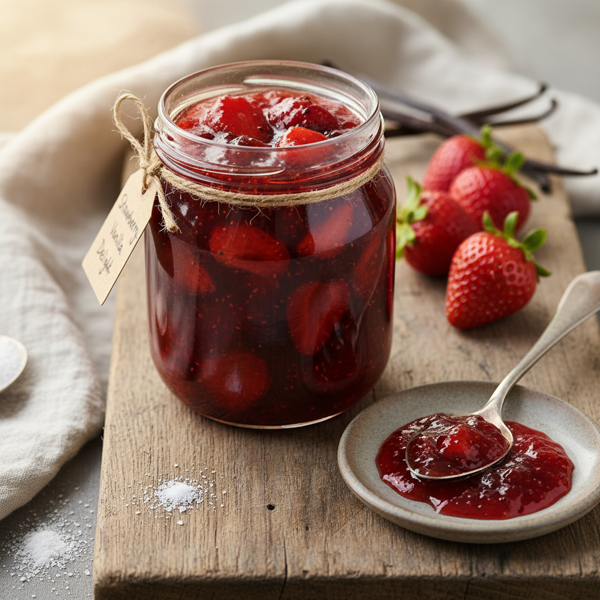 Decadent Strawberry Vanilla Delight Jam recipe