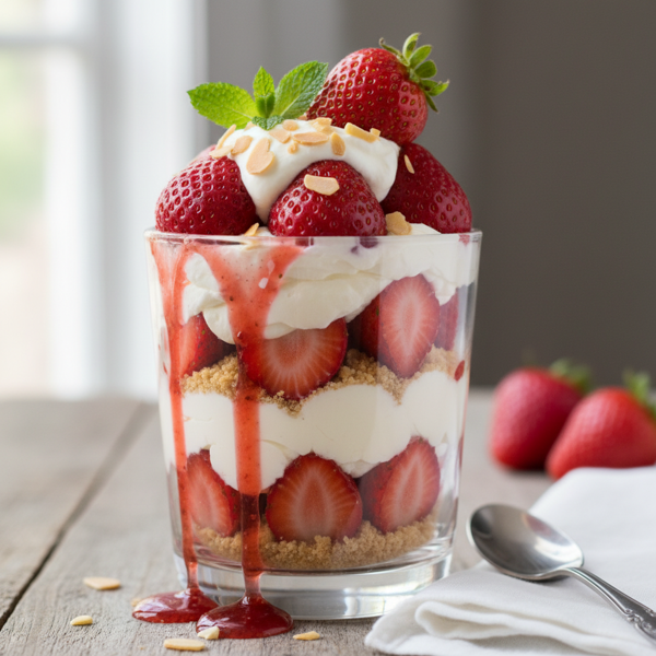 Decadent Strawberry and Cream Cheese Parfait recipe