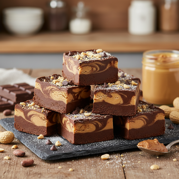 Decadent Sugar-Free Chocolate Peanut Butter Fudge recipe
