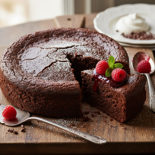 Decadent Sugar-Free Flourless Chocolate Cake recipe