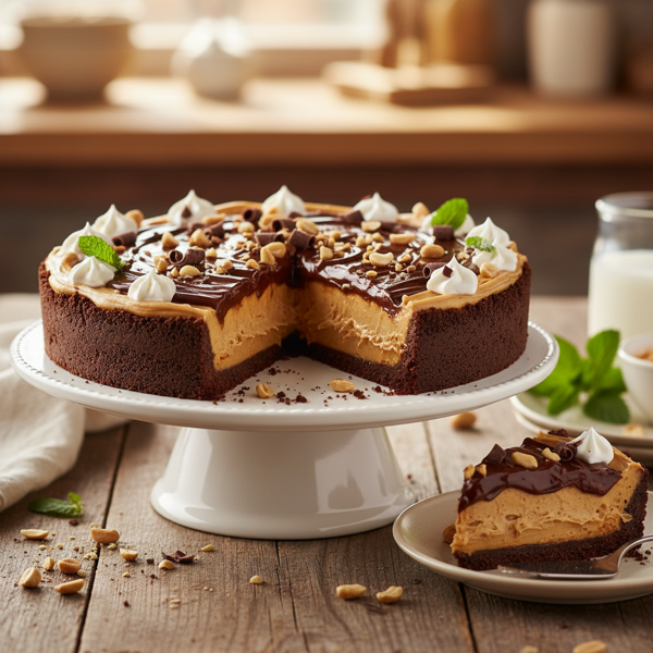 Decadent Sugar-Free Peanut Butter Fudge Pie recipe