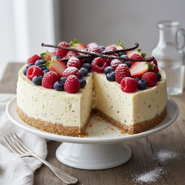 Decadent Sugar-Free Vanilla Cheesecake recipe