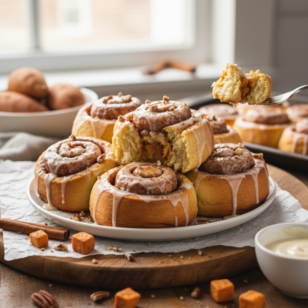 Decadent Sweet Potato Cinnamon Rolls recipe