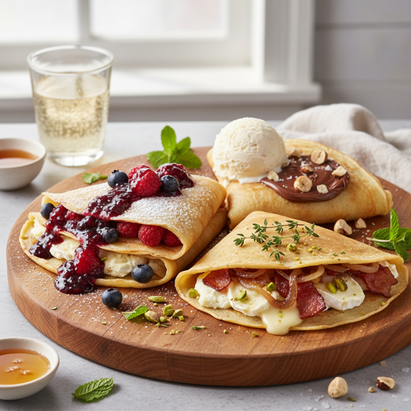 Decadent Sweet and Savory Crepes recipe
