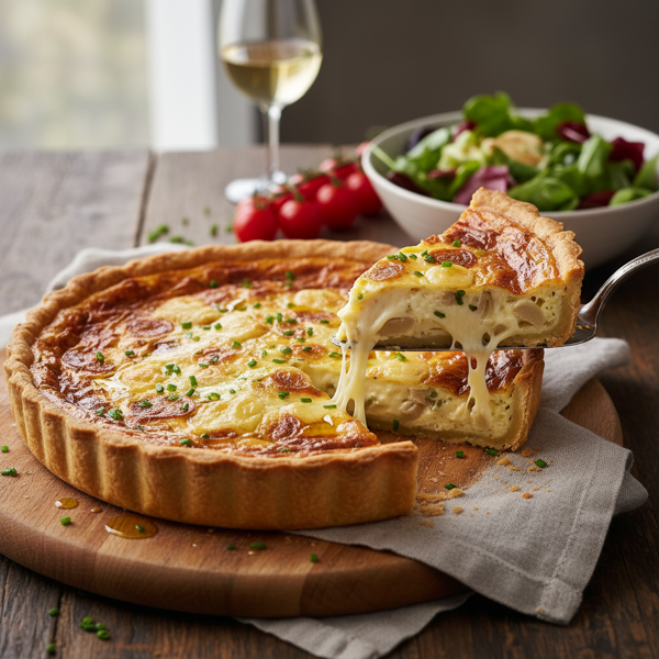 Decadent Swiss Cheese Quiche recipe
