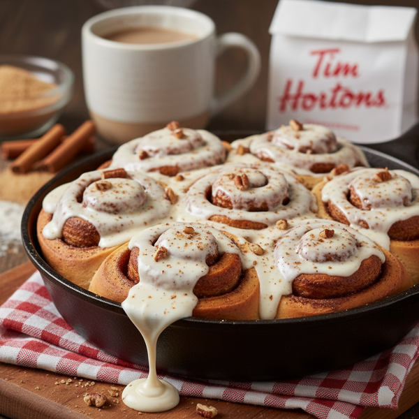 Decadent Tim Horton's Inspired Cinnamon Rolls recipe