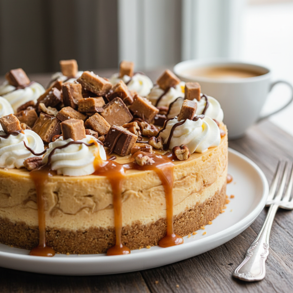 Decadent Toffee Bar Cheesecake Bliss recipe