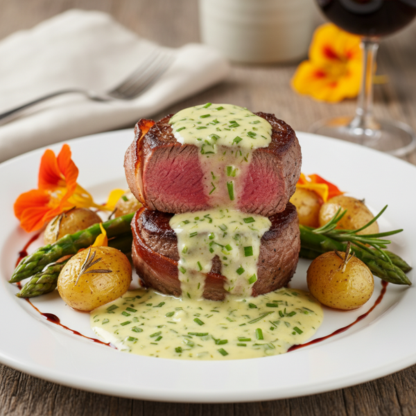 Decadent Tournedos with Herb-Infused Bearnaise recipe