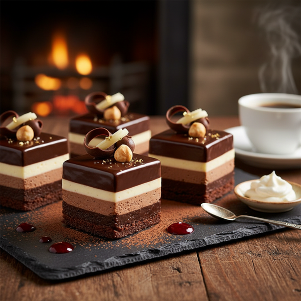 Decadent Triple Chocolate Delight Petit Fours recipe