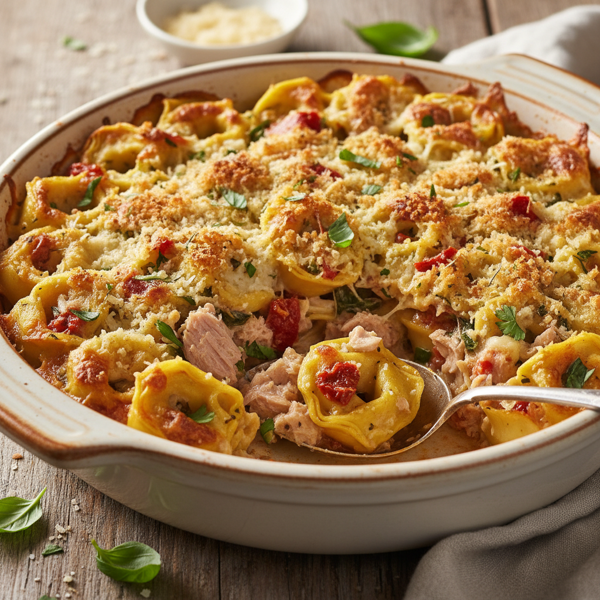 Decadent Tuna Tortellini Bake recipe