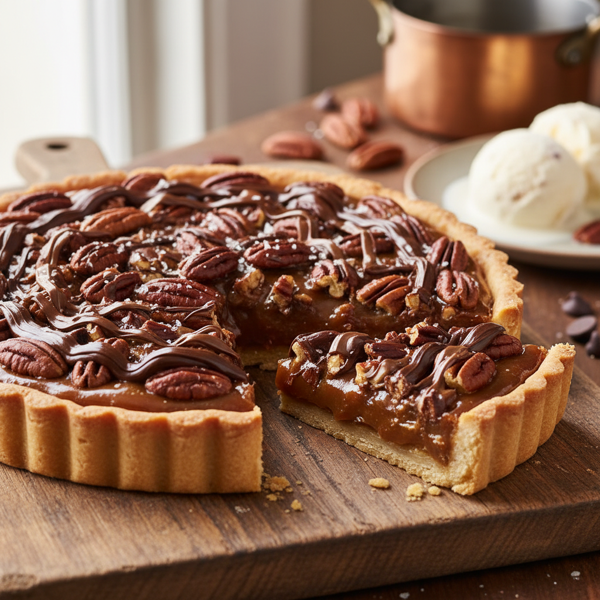 Decadent Turtle Caramel Tart recipe
