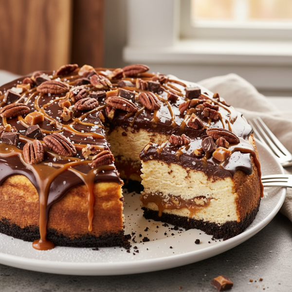 Decadent Turtle Cheesecake Delight recipe