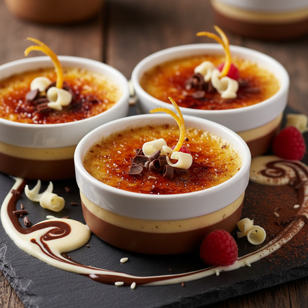 Decadent Tuxedo Crème Brûlée recipe