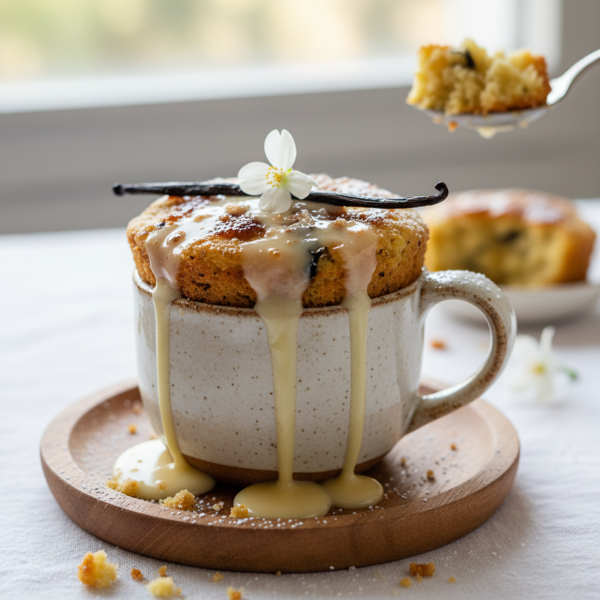Decadent Vanilla Bean Mug Cake recipe