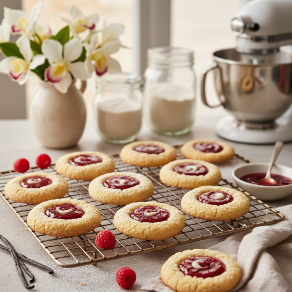 Decadent Vanilla Jam Thumbprints recipe