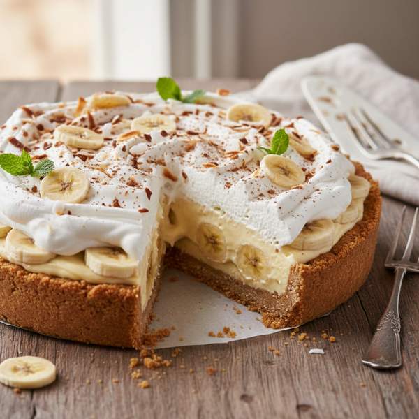 Decadent Vegan Banana Cream Pie recipe