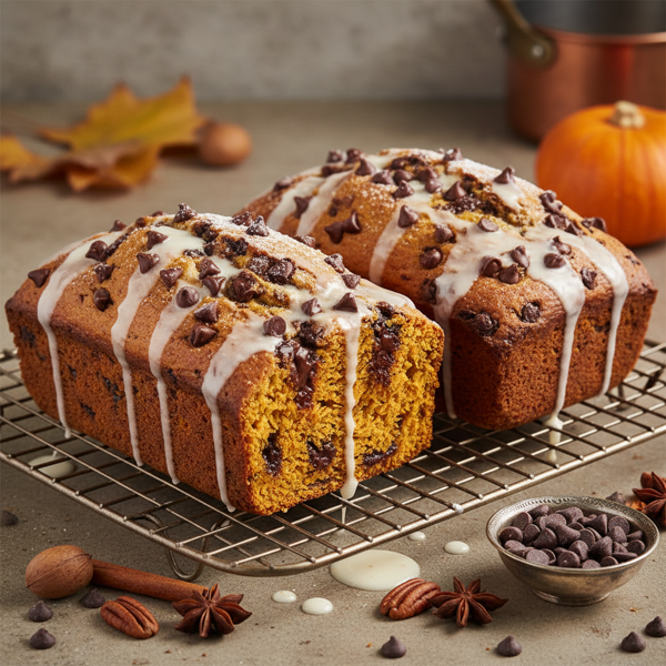 Decadent Vegan Chocolate Chip Pumpkin Loaves recipe