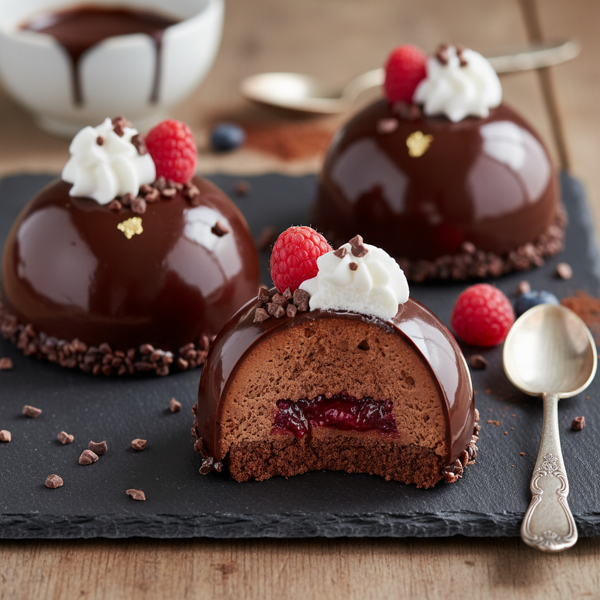 Decadent Vegan Chocolate Mousse Cakes recipe
