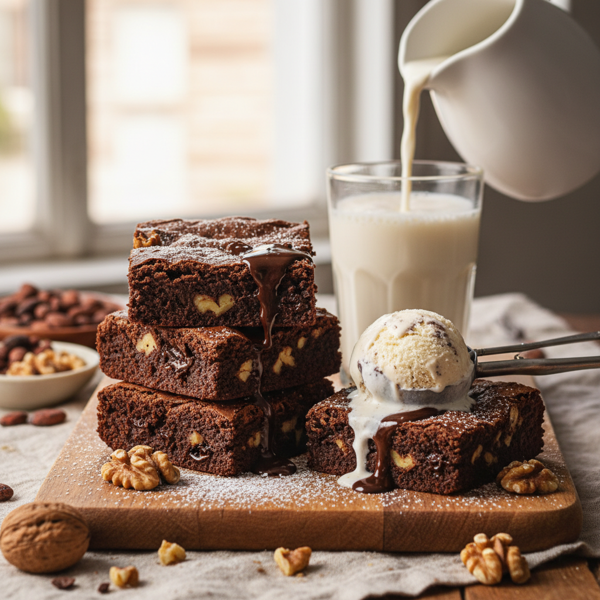 Decadent Vegan Chocolate Walnut Brownies recipe