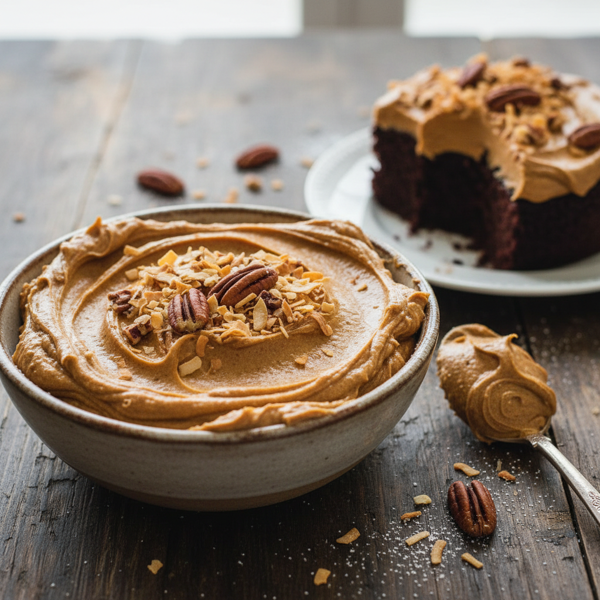 Decadent Vegan Coconut Pecan Frosting recipe