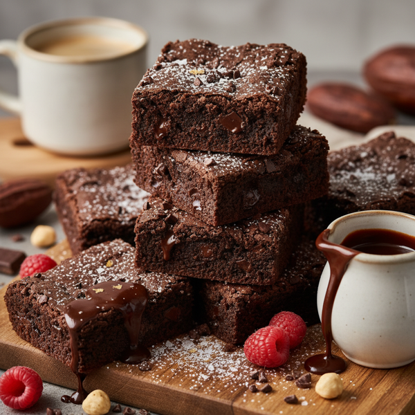 Decadent Vegan Double-Chocolate Brownies recipe
