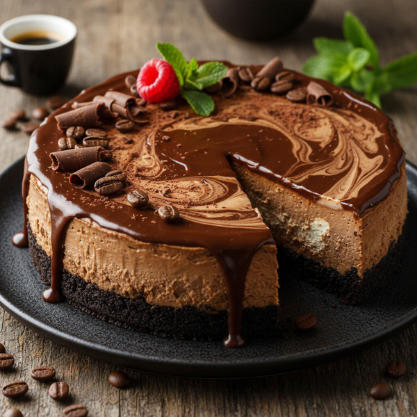 Decadent Vegan Mocha Cheesecake recipe