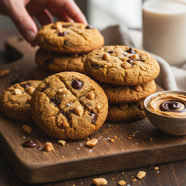 Decadent Vegan Peanut Butter Cookies recipe
