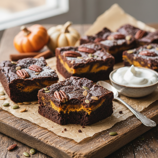 Decadent Vegan Pumpkin Brownies recipe