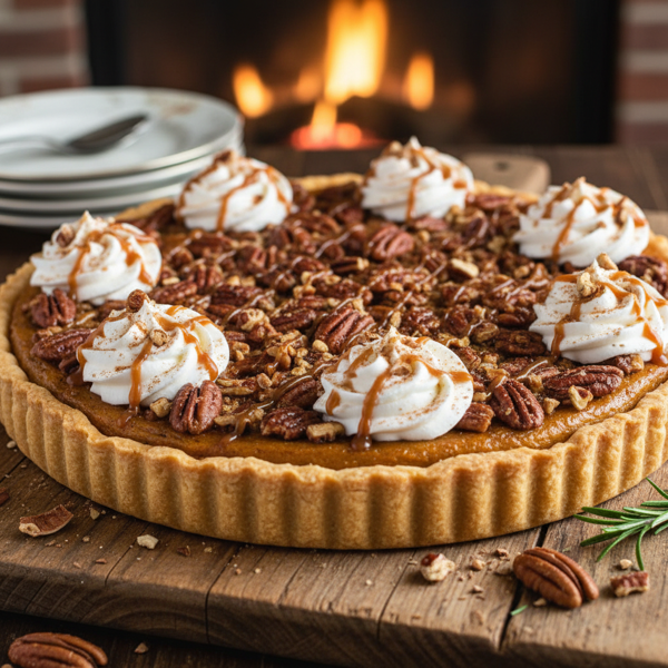 Decadent Vegan Pumpkin Pecan Tart recipe