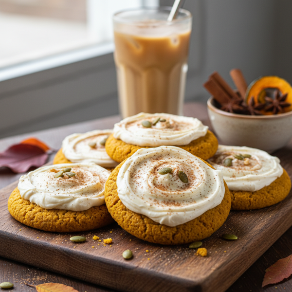 Decadent Vegan Pumpkin Spice Iced Cookies recipe