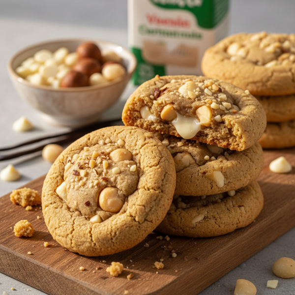 Decadent Vegan White Chocolate Macadamia Nut Cookies recipe