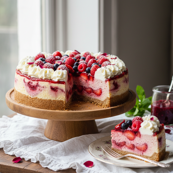 Decadent Victoria Cheesecake recipe