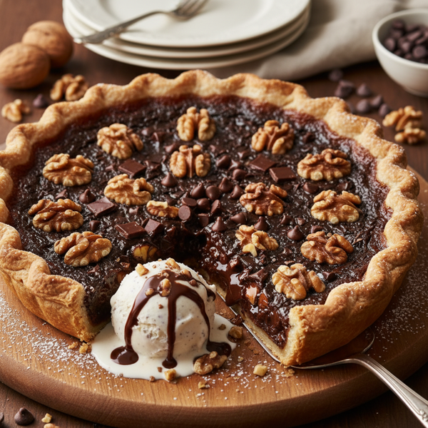 Decadent Walnut Chocolate Chip Pie recipe