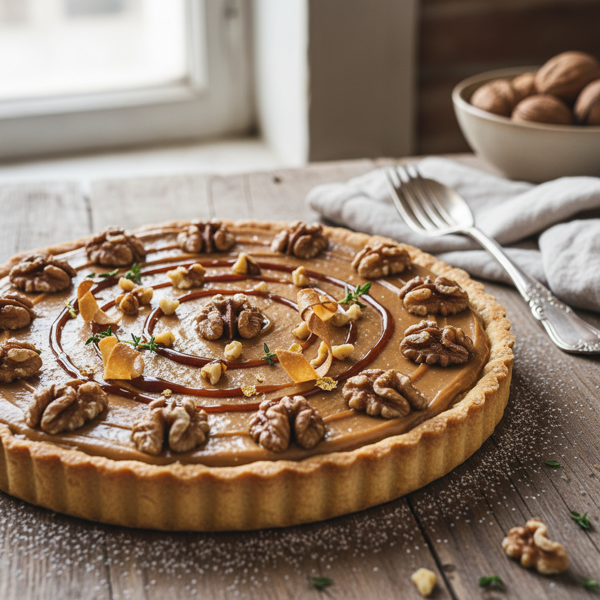 Decadent Walnut Cream Tart recipe