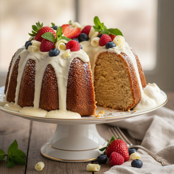 Decadent Whipping Cream Pound Cake recipe