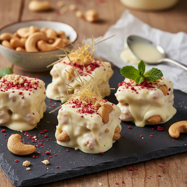 Decadent White Chocolate Cashew Delight Bites recipe