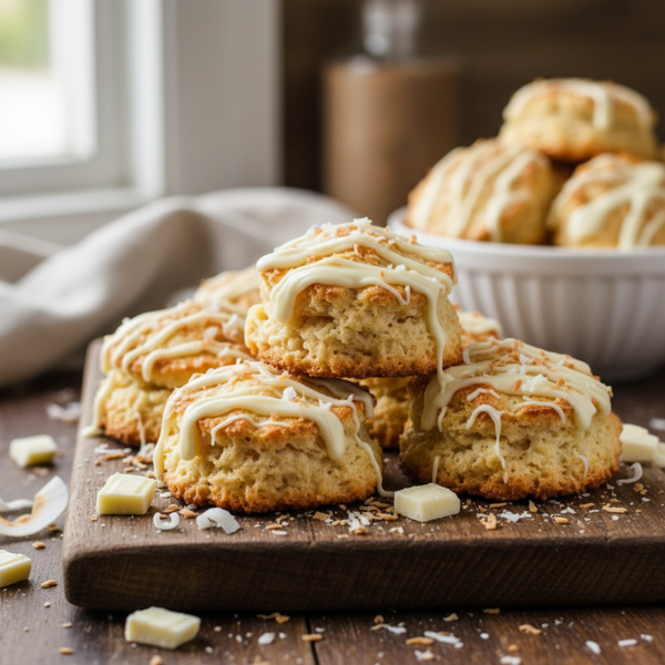 Decadent White Chocolate Coconut Macaroons recipe