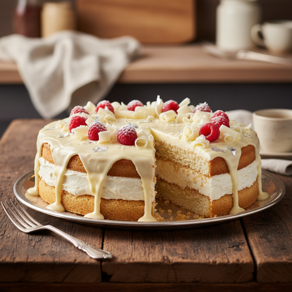 Decadent White Chocolate Cream Torte recipe