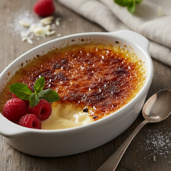 Decadent White Chocolate Crème Brûlée recipe