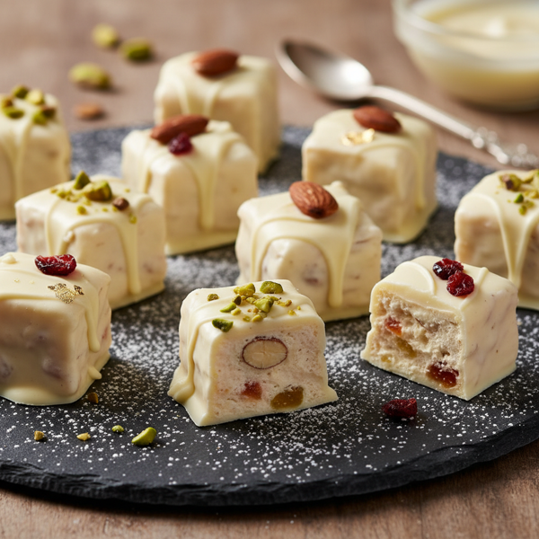 Decadent White Chocolate Nougat Bites recipe