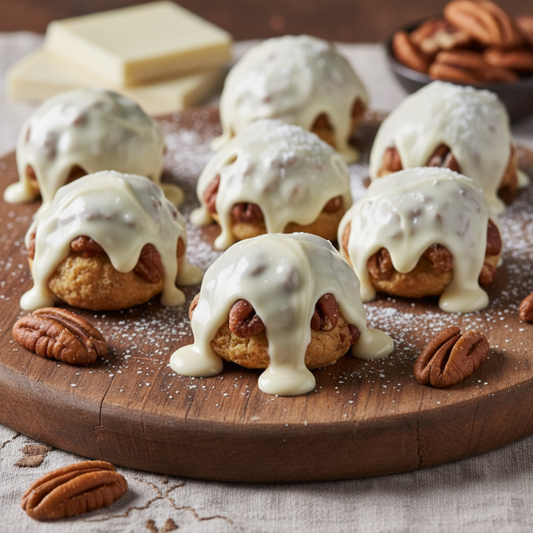 Decadent White Chocolate Pecan Delights recipe
