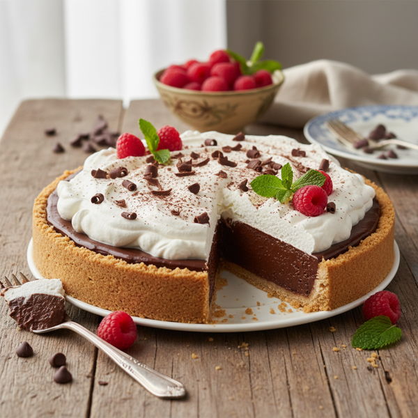 Decadent Yet Light Chocolate Pudding Pie recipe
