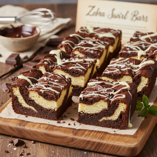 Decadent Zebra Swirl Bars recipe