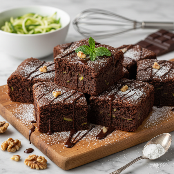 Decadent Zucchini Brownies recipe