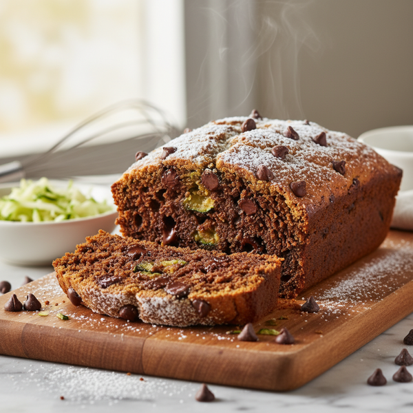 Decadent Zucchini Chocolate Chip Loaf recipe
