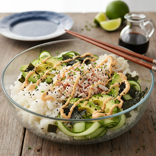 Deconstructed California Roll Salad recipe