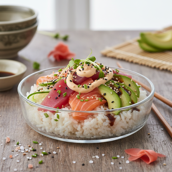 Deconstructed Sushi Rice with Creamy Mayo recipe