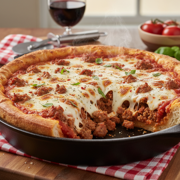 Deep-Dish Chicago Sausage Extravaganza recipe